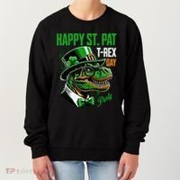 Happy St Pat Rex Day Dino St Patricks Day Women's Sweatshirt thumb 0