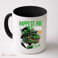 Happy St Pat Rex Day Dino St Patricks Day Coffee Mug thumb 0