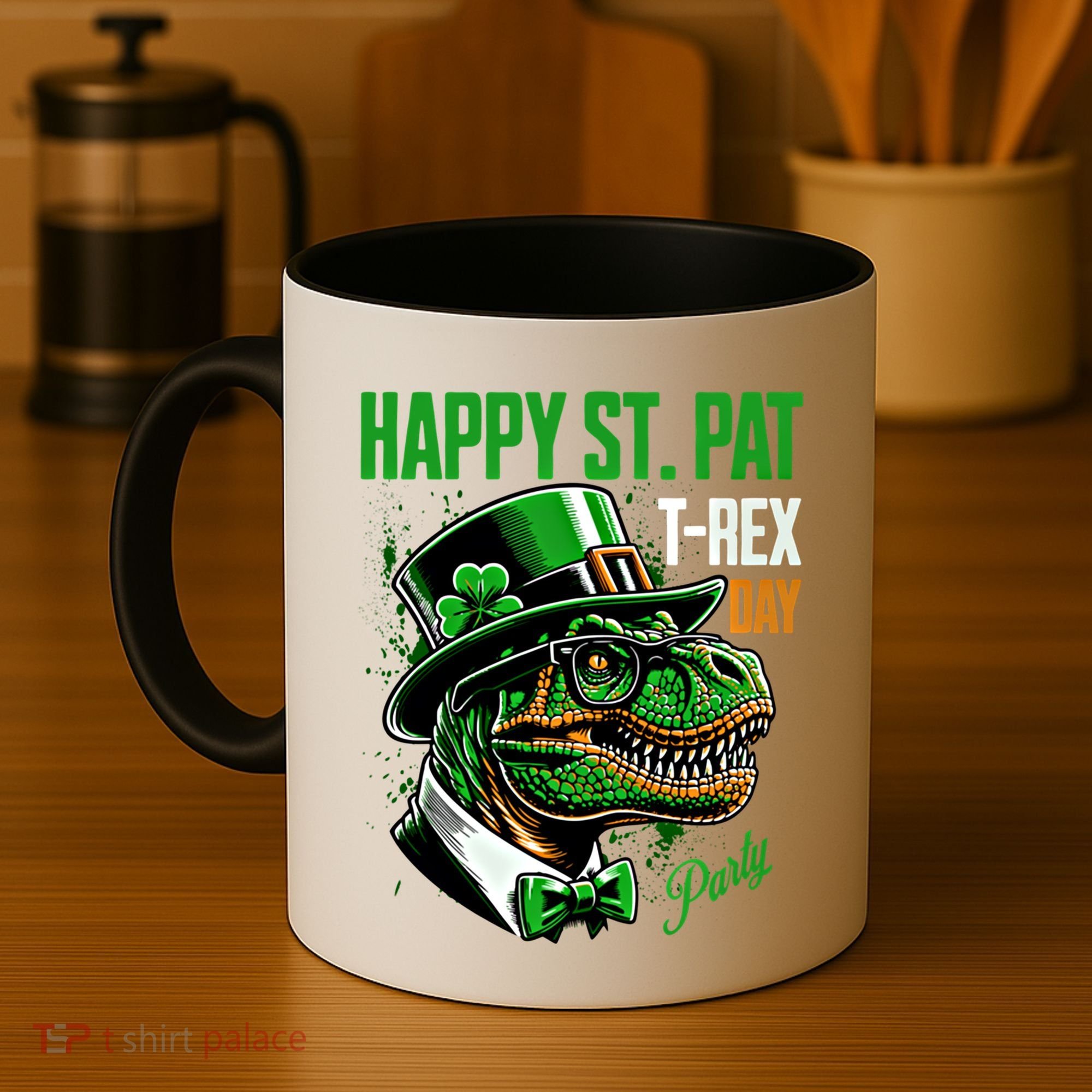 Happy St Pat Rex Day Dino St Patricks Day Coffee Mug