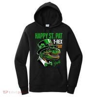 Happy St Pat Rex Day Dino St Patricks Day Women's Hoodie thumb 0