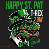 Happy St Pat Rex Day Dino St Patricks Day Hat thumb 2