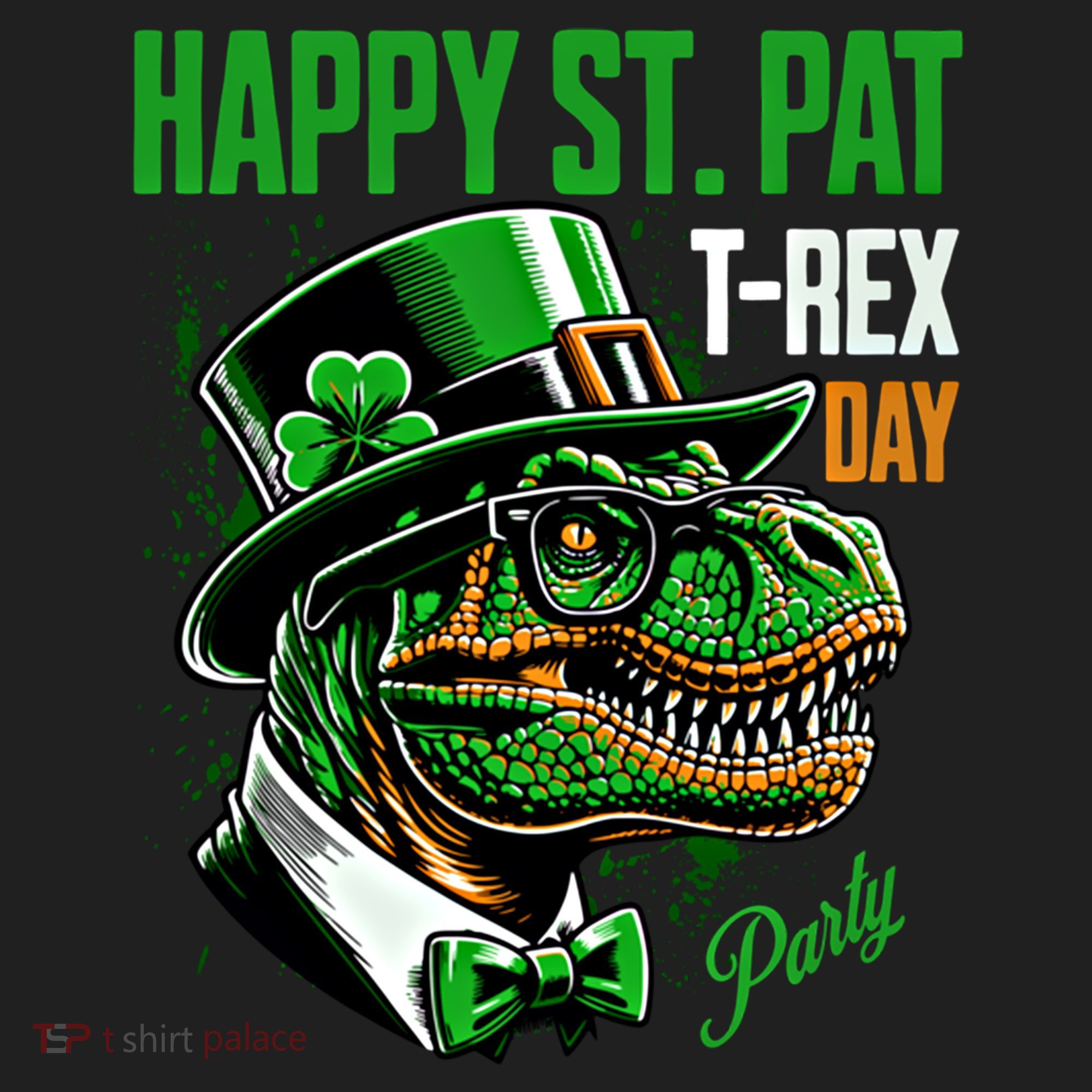 Happy St Pat Rex Day Dino St Patricks Day Golf Towel