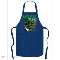Happy St Pat Rex Day Dino St Patricks Day Apron thumb 0