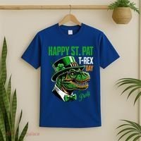 Happy St Pat Rex Day Dino St Patricks Day T-Shirt thumb 2