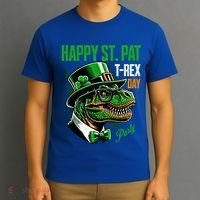 Happy St Pat Rex Day Dino St Patricks Day T-Shirt thumb 3
