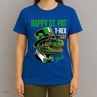 Happy St Pat Rex Day Dino St Patricks Day T-Shirt thumb 4