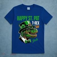Happy St Pat Rex Day Dino St Patricks Day T-Shirt thumb 5