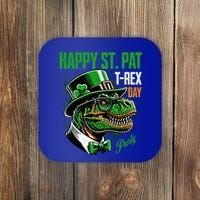 Happy St Pat Rex Day Dino St Patricks Day Coaster thumb 0