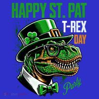 Happy St Pat Rex Day Dino St Patricks Day Coaster thumb 2
