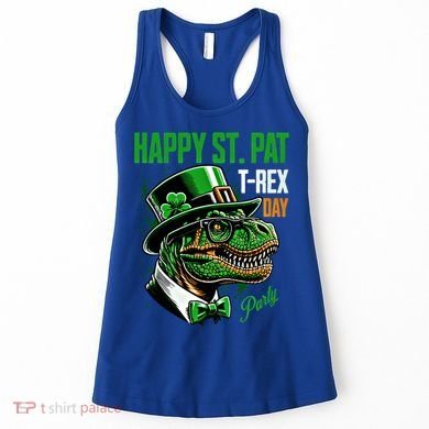 Happy St Pat Rex Day Dino St Patricks Day Women's Tank Top