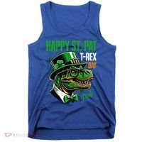 Happy St Pat Rex Day Dino St Patricks Day Tank Top thumb 0