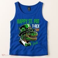 Happy St Pat Rex Day Dino St Patricks Day Tank Top thumb 2