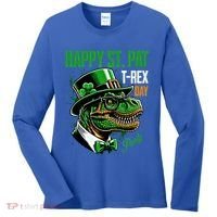 Happy St Pat Rex Day Dino St Patricks Day Women's Long Sleeve Shirt thumb 0