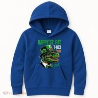 Happy St Pat Rex Day Dino St Patricks Day Kids Hoodie thumb 0