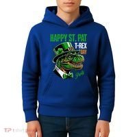 Happy St Pat Rex Day Dino St Patricks Day Kids Hoodie thumb 4
