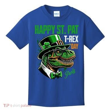 Happy St Pat Rex Day Dino St Patricks Day Kids T-Shirt