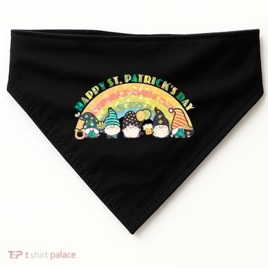 Happy St. PatrickS Day Leprechaun Gnomes USA-Made Doggie Bandana