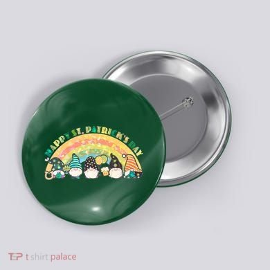 Happy St. PatrickS Day Leprechaun Gnomes Button