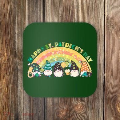 Happy St. PatrickS Day Leprechaun Gnomes Coaster