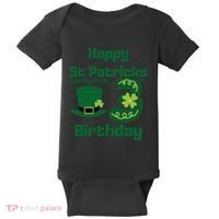 Happy St Patricks Day And Yes ItS My 3rd Birthday Baby Bodysuit thumb 0