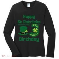 Happy St Patricks Day And Yes ItS My 3rd Birthday Women's Long Sleeve Shirt thumb 0