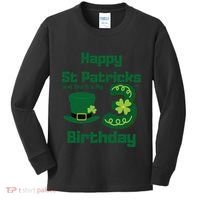 Happy St Patricks Day And Yes ItS My 3rd Birthday Kids Long Sleeve Shirt thumb 0