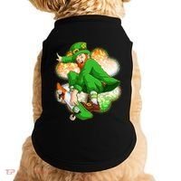 Happy St Patricks Day Skateboarding Leprechaun Doggie Tank thumb 0