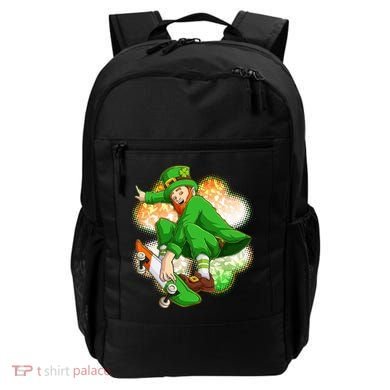 Happy St Patricks Day Skateboarding Leprechaun Backpack