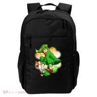 Happy St Patricks Day Skateboarding Leprechaun Backpack thumb 0