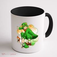 Happy St Patricks Day Skateboarding Leprechaun Coffee Mug thumb 1