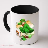 Happy St Patricks Day Skateboarding Leprechaun Coffee Mug thumb 0