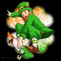 Happy St Patricks Day Skateboarding Leprechaun Ornament thumb 1