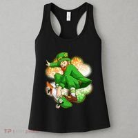 Happy St Patricks Day Skateboarding Leprechaun Women's Tank Top thumb 3