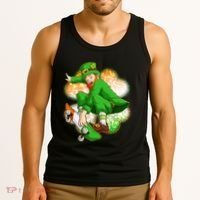 Happy St Patricks Day Skateboarding Leprechaun Tank Top thumb 3