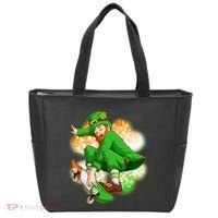 Happy St Patricks Day Skateboarding Leprechaun Tote Bag thumb 0