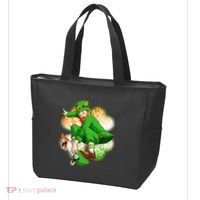 Happy St Patricks Day Skateboarding Leprechaun Tote Bag thumb 3