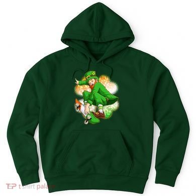 Happy St Patricks Day Skateboarding Leprechaun Hoodie