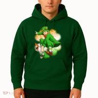 Happy St Patricks Day Skateboarding Leprechaun Hoodie thumb 2