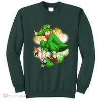 Happy St Patricks Day Skateboarding Leprechaun Sweatshirt thumb 0