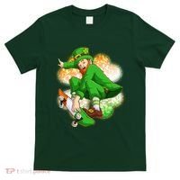 Happy St Patricks Day Skateboarding Leprechaun T-Shirt thumb 0