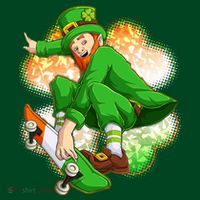Happy St Patricks Day Skateboarding Leprechaun Visor thumb 3