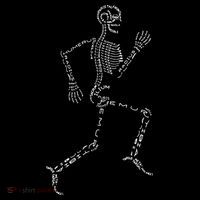 Human Skeleton Running Bone Names Anatomy Labels for Geeks Mousepad thumb 1