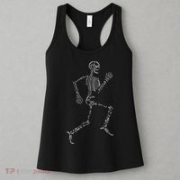 Human Skeleton Running Bone Names Anatomy Labels for Geeks Women's Tank Top thumb 3