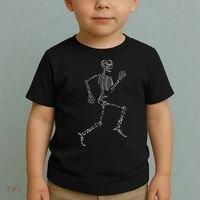 Human Skeleton Running Bone Names Anatomy Labels for Geeks Toddler T-Shirt thumb 2