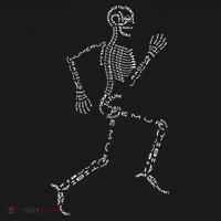 Human Skeleton Running Bone Names Anatomy Labels for Geeks Kids Hoodie thumb 5