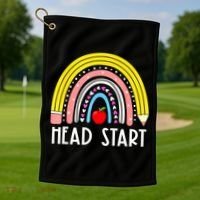 Head Start Rainbow Headstart Teacher First Day Of School Golf Towel thumb 1