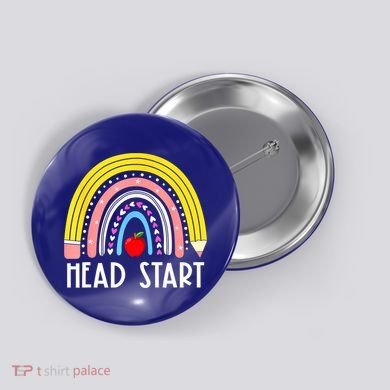 Head Start Rainbow Headstart Teacher First Day Of School Button