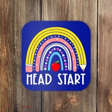 Head Start Rainbow Headstart Teacher First Day Of School Coaster