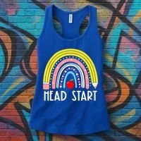 Head Start Rainbow Headstart Teacher First Day Of School Women's Tank Top thumb 3
