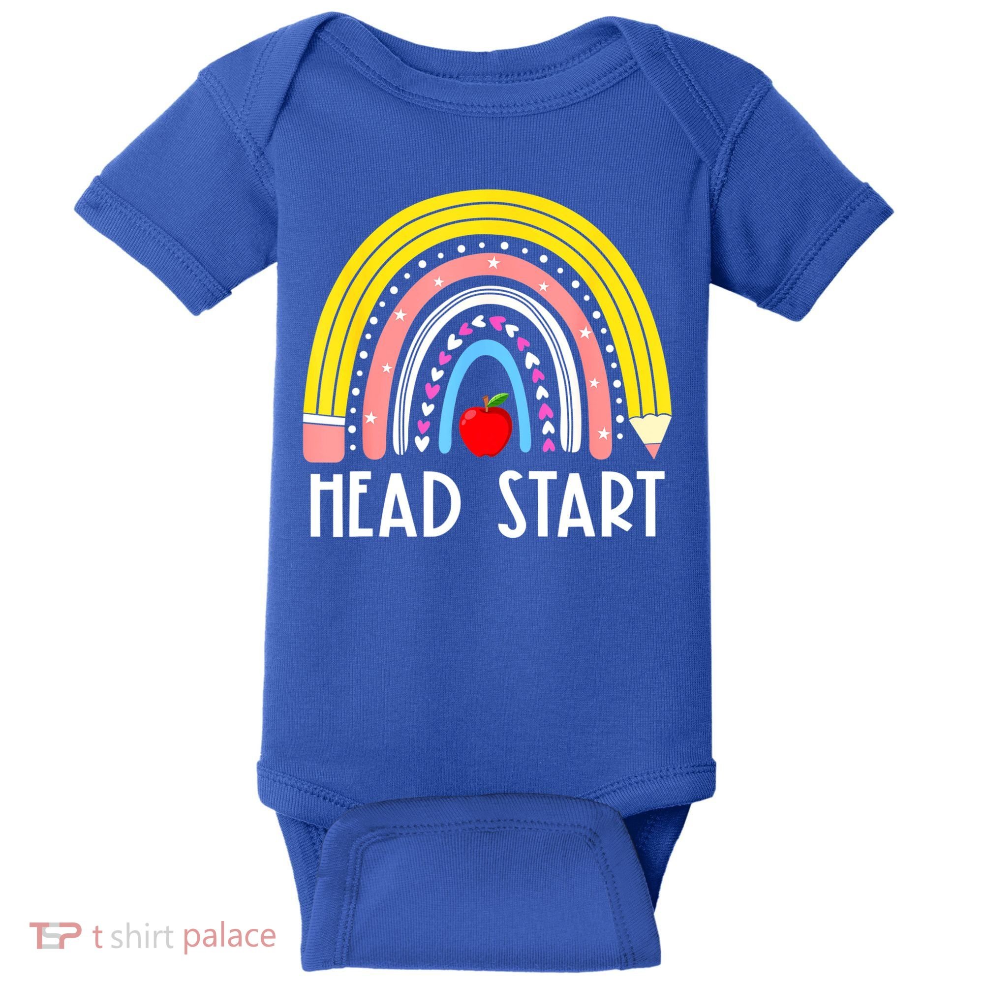 Head Start Rainbow Headstart Teacher First Day Of School Baby Bodysuit